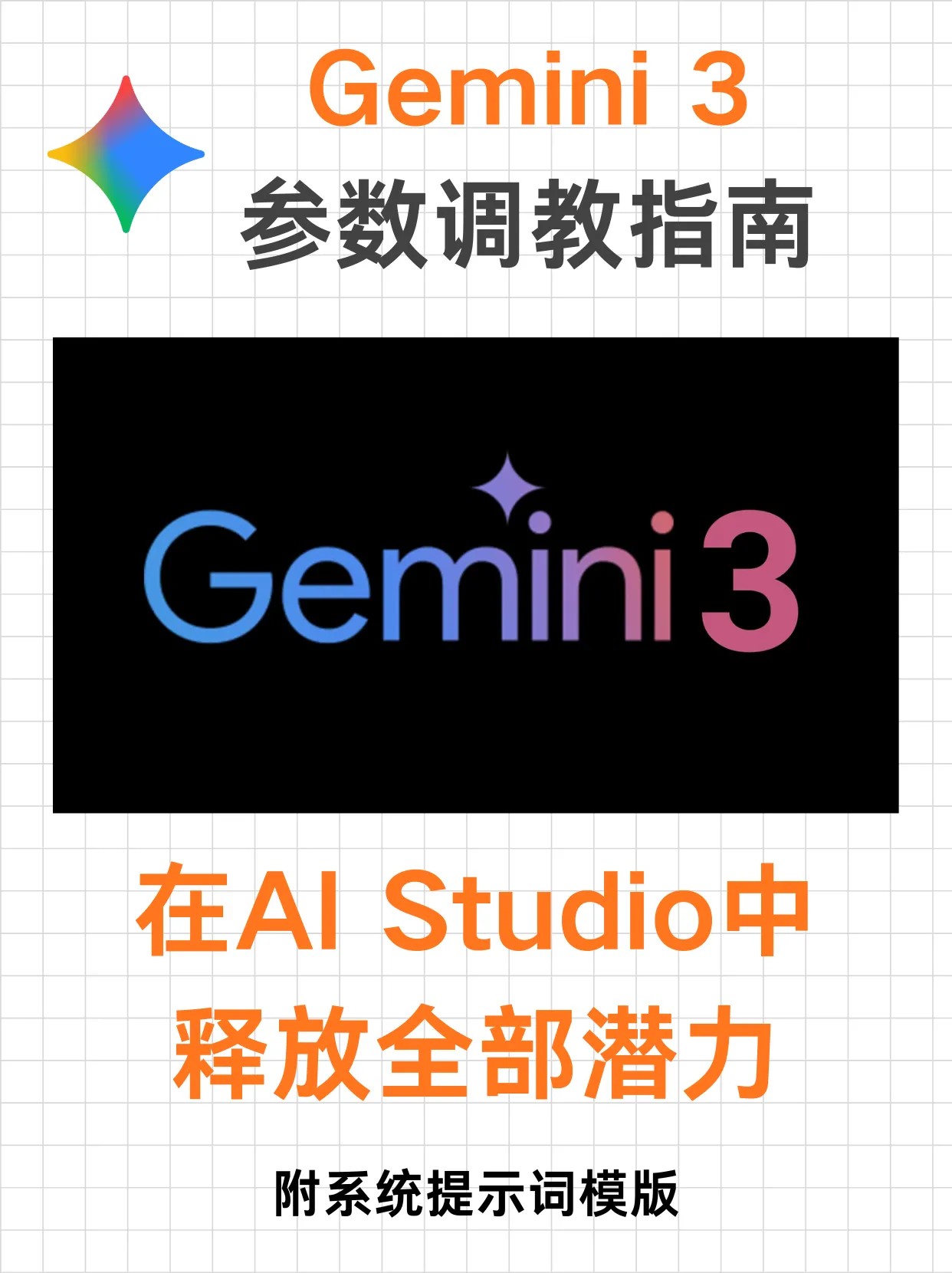 Gemini 3.0 参数调教指南 | Google AI Studio全面解析（附提示词模版）